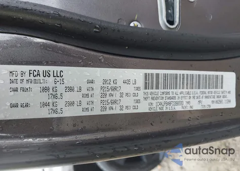 2015 Jeep Patriot Altitude Edition z USA, uszkodzony, nr VIN 1C4NJPBA8FD398593